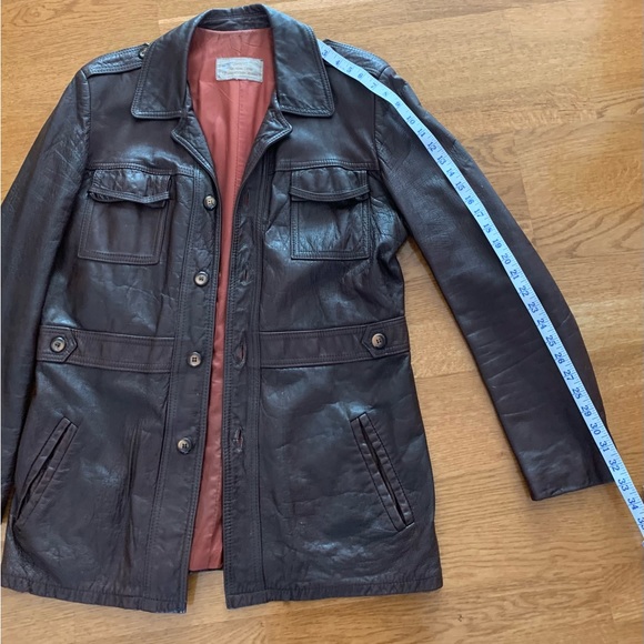 Vintage Sears Men’s Brown Leather Jacket, Chest 42” Medium to Large - Picture 2 of 11